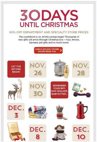 Christmas email marketing campaign