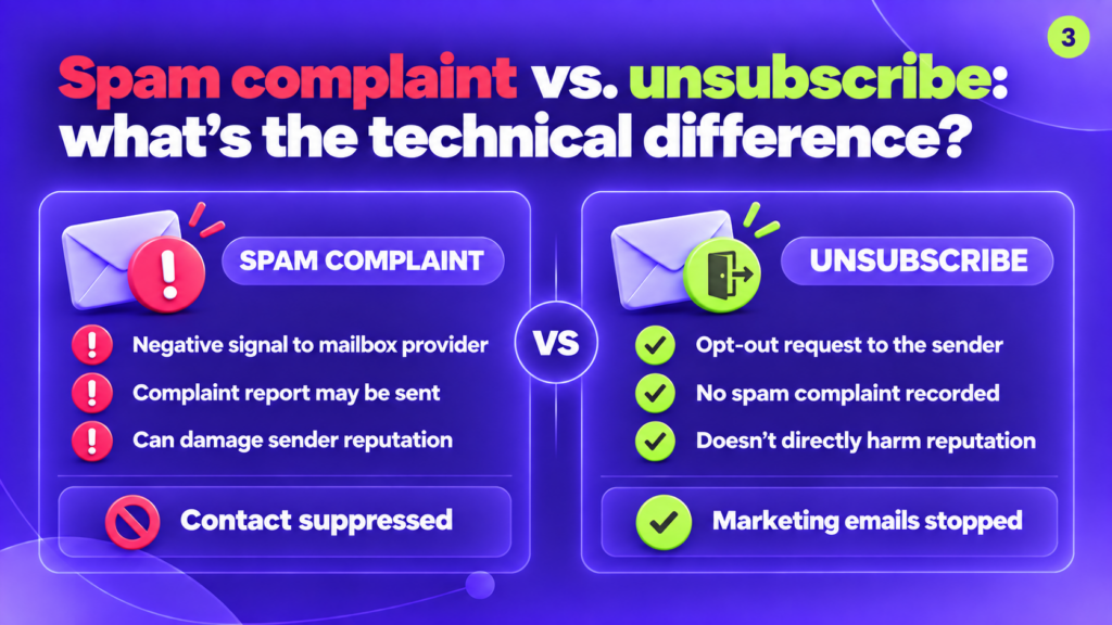 Spam complaint vs. unsubscribe: the technical difference