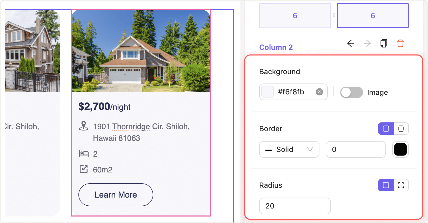 Background settings